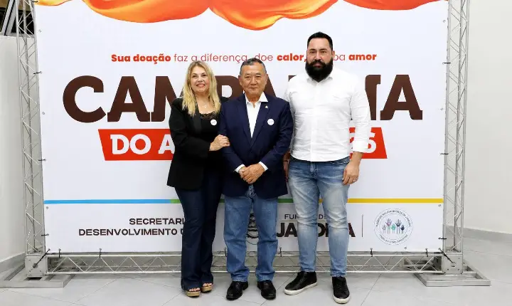 Aqueça Jandira: Ao lado do Prefeito Dr. Sato e primeira dama Dra. Denilda o Secretário Ricardo Antunes marca presença no lançamento da Campanha do Aga