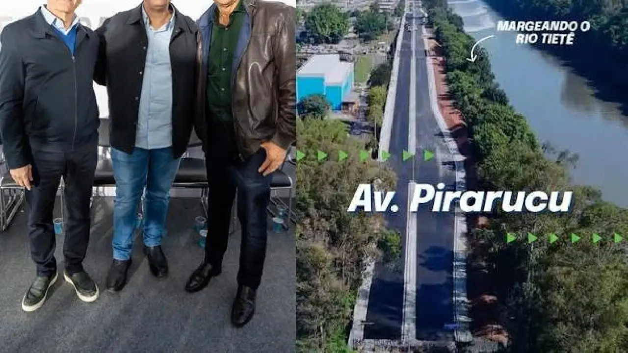 Em inauguração de obra com Governo do Estado em Barueri, prefeito Beto Piteri pede recursos para piscinão do Maria Helena 