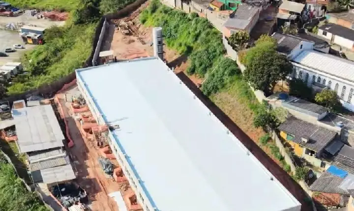 Jandira avança nas obras da EMEB Ouro Verde e unidade escolar chega à fase de acabamento
