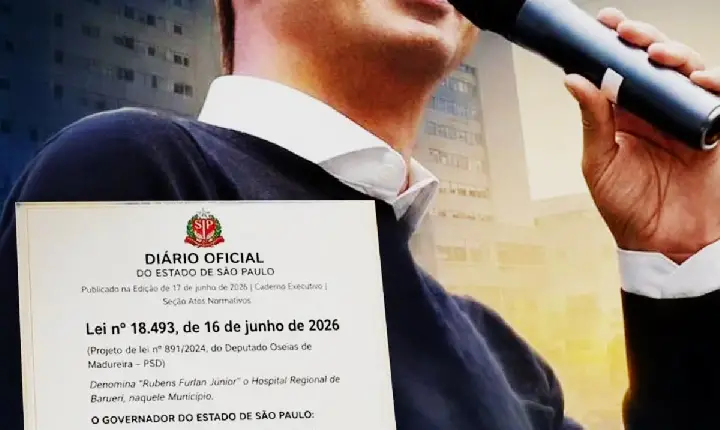 Rubens Furlan, acaba de anunciar que o novo Hospital Regional de Barueri vai se chamar “Rubens Furlan Júnior”