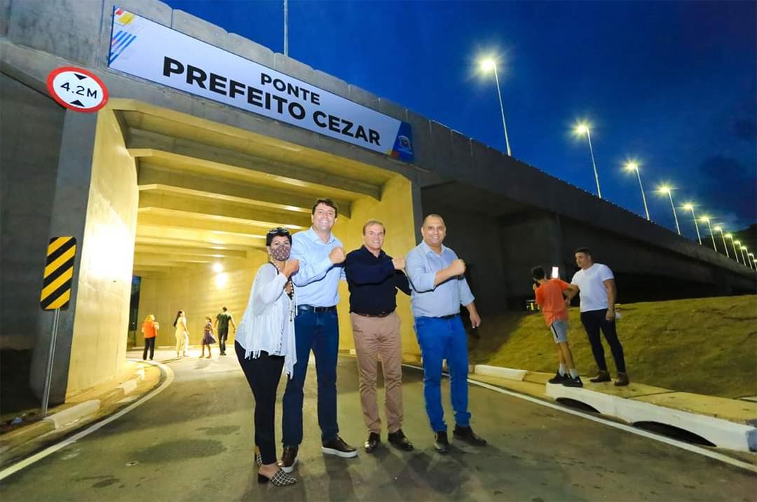 Nova ponte em Santana de Parnaíba leva o nome do deputado estadual, Cezar!