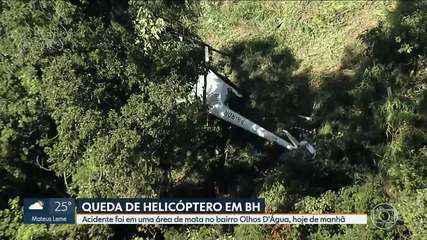 Helicóptero cai com quatro pessoas