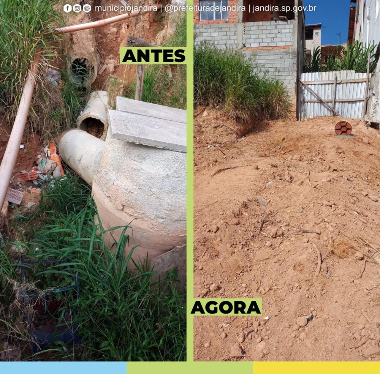 Prefeitura de Jandira entrega obra de canalização na Rua Itajubá, Sítio Pedra Bonita