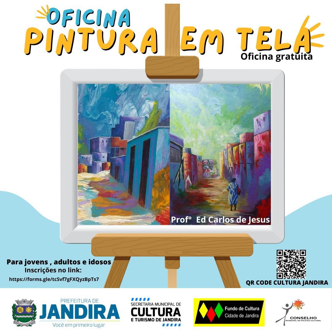 “Oficina Pintura em Tela”: Jandira oferece curso gratuito para alunos de baixa renda