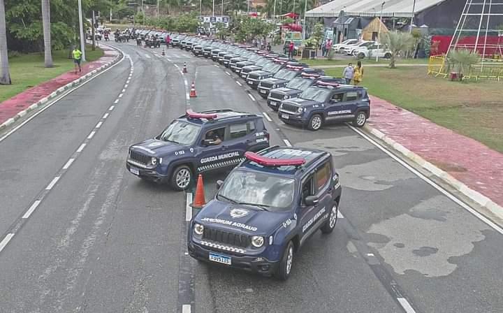 Prefeito Marcos Tonho realiza a entrega de 48 novas viaturas para a Guarda Civil Municipal