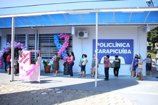 Prefeitura de Carapicuíba realiza ação do Outubro Rosa na Policlínica