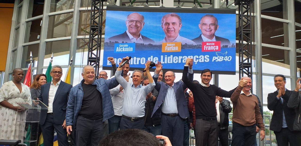 Geraldo Alckmin e o ministro Márcio França homologam a filiação de Rubens Furlan no PSB e declara apoio ao vice-prefeito Beto Piteri