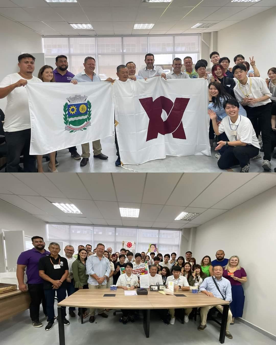 Conexão Jandira x Japão: Doutor Sato recepciona estudantes japoneses em seu gabinete
