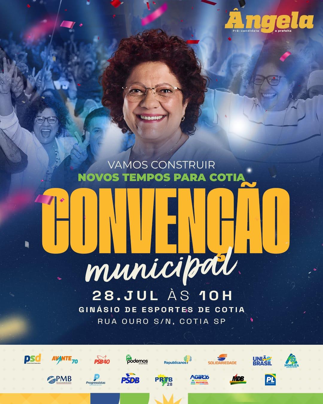 Convenção Municipal do PSD e de partidos aliados oficializará candidatura de Ângela Maluf à Prefeitura de Cotia