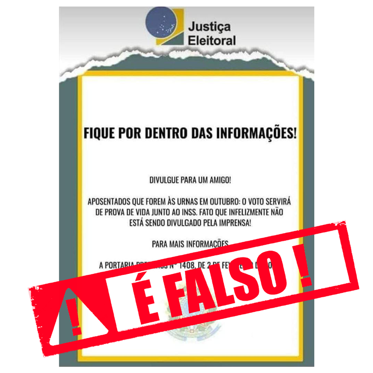 ALERTA! Comprovante de votação ainda não vale como prova de vida