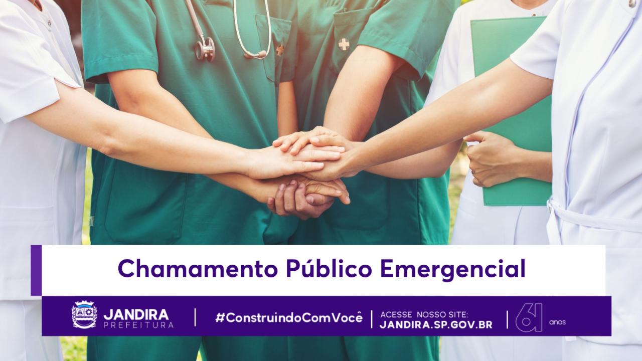 Prefeitura de Jandira anuncia Chamamento Público emergencial para contratação de profissionais nas áreas de saúde e educação