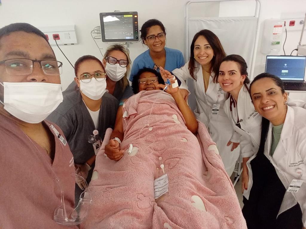 Dona Vanilde, a primeira paciente do Hospital Rota dos Bandeirantes de Barueri