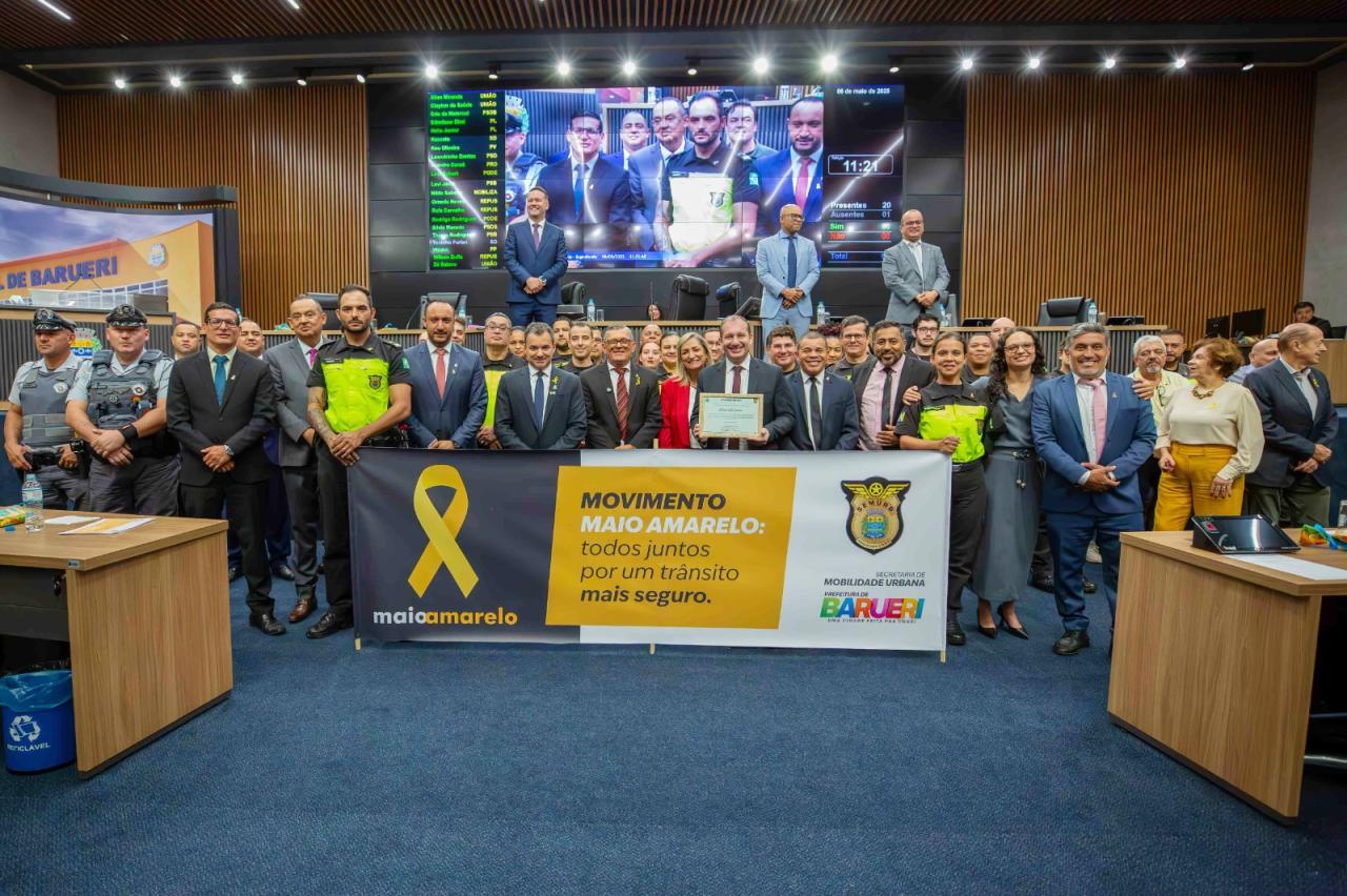 Câmara de Barueri recebe lançamento da campanha ‘Maio Amarelo’
