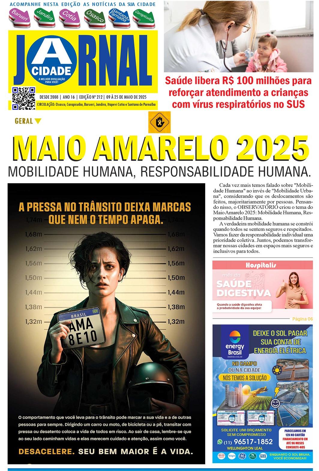 Jornal A CIDADE ed 212 Maio 2025