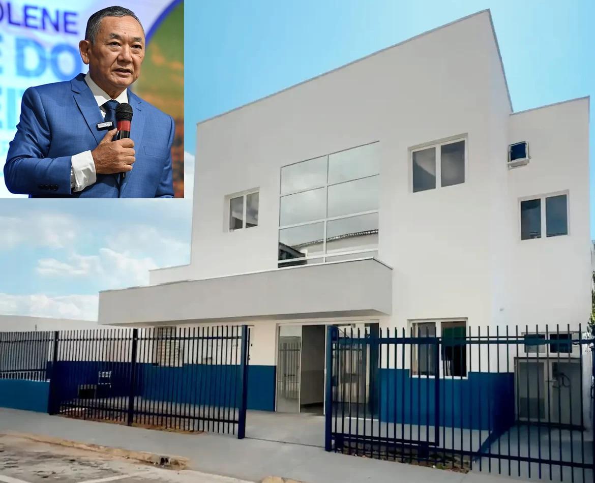 Prefeito de Jandira Dr. Sato destacou a relevância da nova UBS no Jardim Nossa Senhora de Fátima que entra na fase final de obras